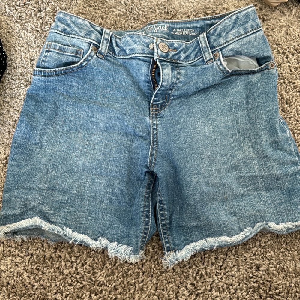 Girls Cat & Jack Bermuda Jean Shorts size 10/12